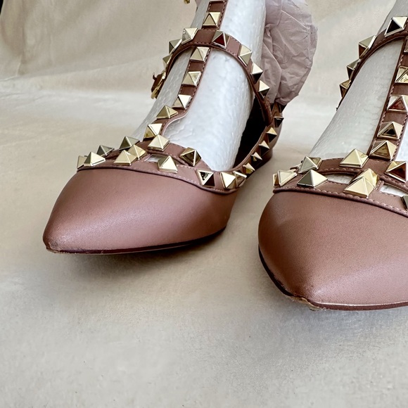 Kaitlyn Pan Studded T-Strap Flats - Picture 7 of 14